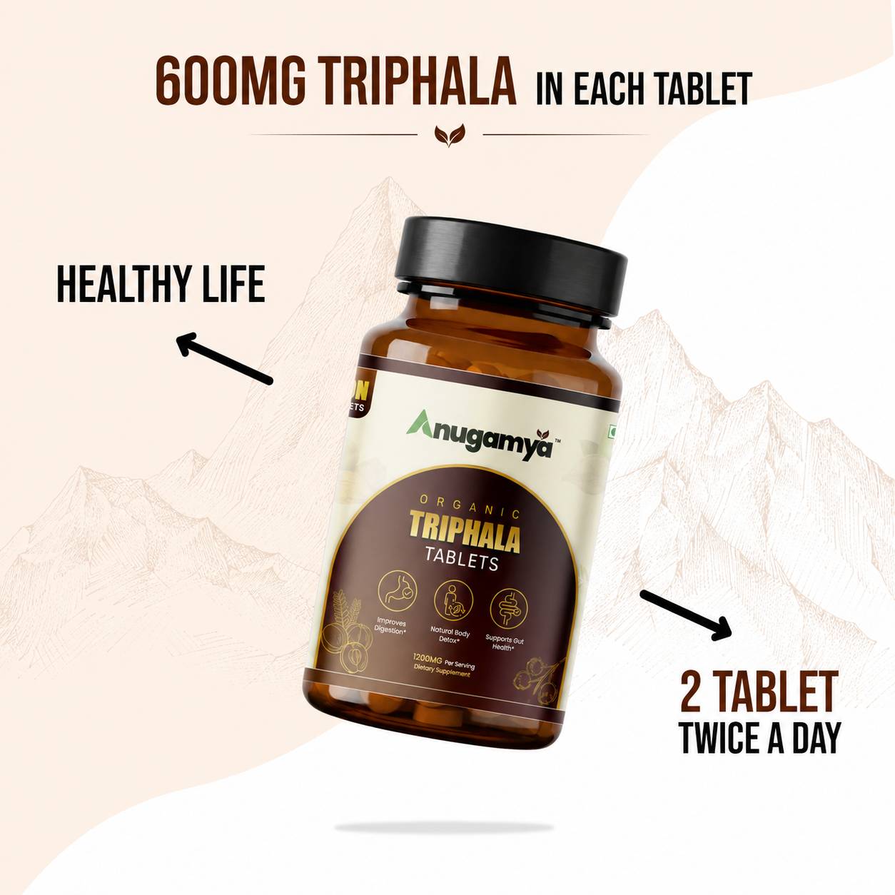 Anugamya Organic Triphala Tablets for Natural Wellness Support - Image 4